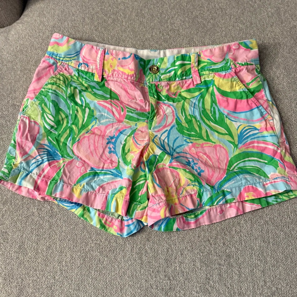 Lilly Pulitzer Pink and Green Shorts size 10